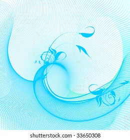 abstract background, vector, stylized waves, place for text