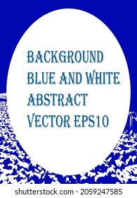 Abstract background vector template blue and white colors copy space