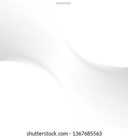 Abstract background, vector template for your ideas, monochromatic lines texture, waved lines texture