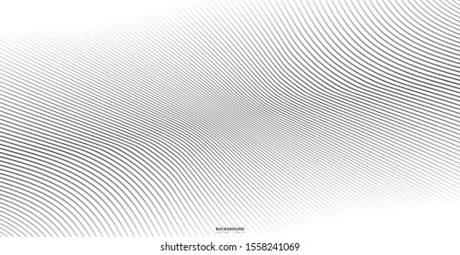 Abstract background, vector template for your ideas, monochromatic lines texture, waved lines texture
