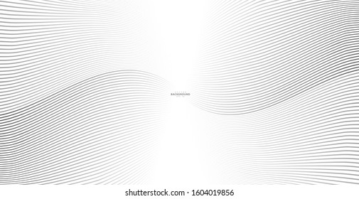 Abstract background, vector template for your ideas, monochromatic lines texture, waved lines texture