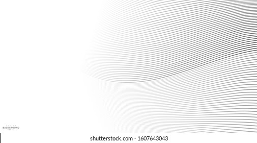 Abstract background, vector template for your ideas, monochromatic lines texture, waved lines texture