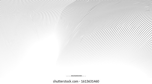 Abstract background, vector template for your ideas, monochromatic lines texture, waved lines texture