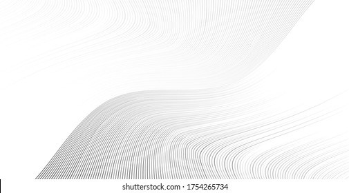 Abstract background, vector template for your ideas, monochromatic lines texture, waved lines texture