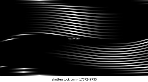 Abstract background, vector template for your ideas, monochromatic lines texture, waved lines texture