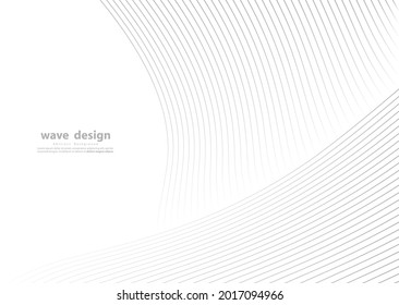 Abstract background, vector template for your ideas, monochromatic lines texture, waved lines texture