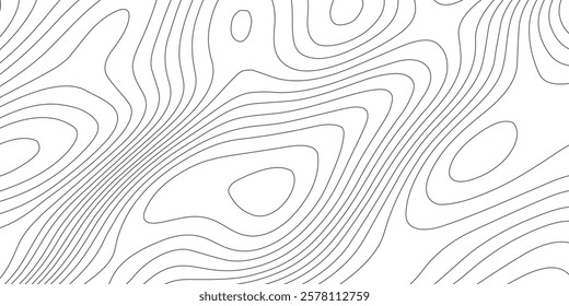 Abstract background vector and topographic patter line map background. silver line topography map contour background, geographic grid.
