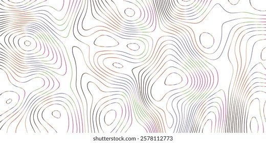 Abstract background vector and topographic patter line map background. silver line topography map contour background, geographic grid.
