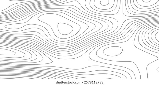 Abstract background vector and topographic patter line map background. silver line topography map contour background, geographic grid.
