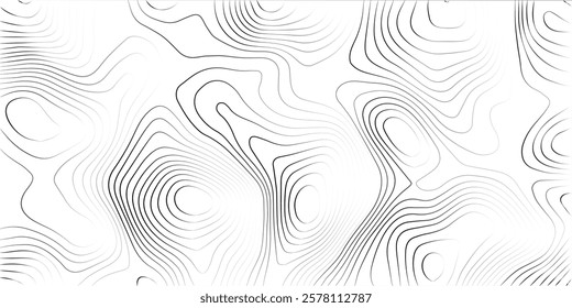 Abstract background vector and topographic patter line map background. silver line topography map contour background, geographic grid.
