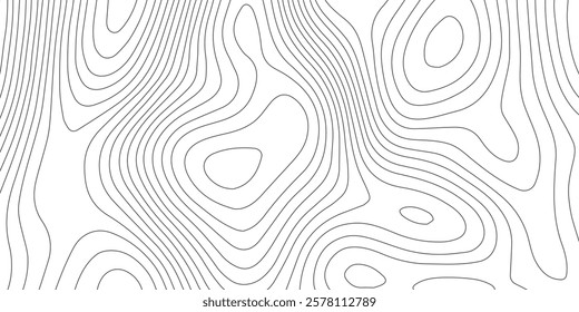 Abstract background vector and topographic patter line map background. silver line topography map contour background, geographic grid.
