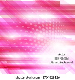 Abstract background. Vector transparent pink rectangles on halftone background.