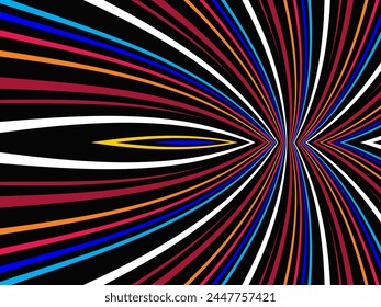 Abstrakte Hintergrund-Vektorgrafik, Vintage-geometrische Linien-Design, schlichte bunte Linien klassischer Grunge-Bildschirmhintergrund.