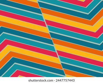 Abstract background vector, vintage geometric lines design, simple colorful lines classic grunge wallpaper.