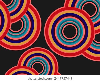 Vector de fondo Abstractas, diseño de líneas geométricas vintage, líneas simples y coloridas Fondo de pantalla grunge clásico.