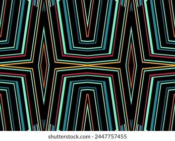 Abstract background vector, vintage geometric lines design, simple colorful lines classic grunge wallpaper.