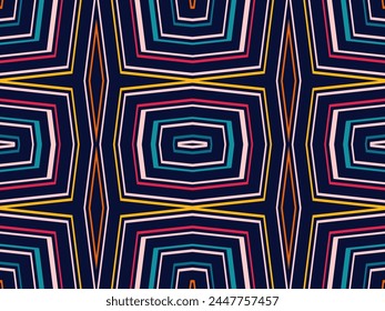 Abstract background vector, vintage geometric lines design, simple colorful lines classic grunge wallpaper.