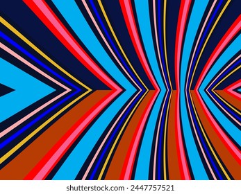 Abstract background vector, vintage geometric lines design, simple colorful lines classic grunge wallpaper.