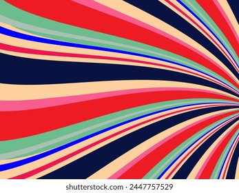 Abstract background vector, vintage geometric lines design, simple colorful lines classic grunge wallpaper.