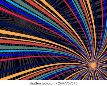 Abstract background vector, vintage geometric lines design, simple colorful lines classic grunge wallpaper.