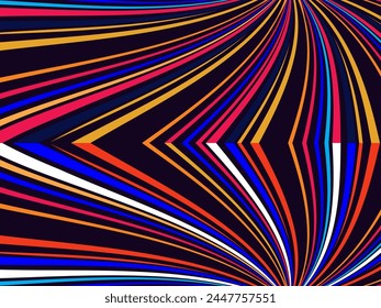 Abstract background vector, vintage geometric lines design, simple colorful lines classic grunge wallpaper.