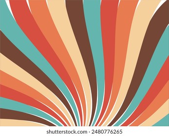 Abstract background vector, vintage geometric lines design, simple colorful lines classic grunge wallpaper.
