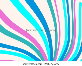 Abstract background vector, vintage geometric lines design, simple colorful lines classic grunge wallpaper.