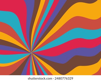 Vector de fondo Abstractas, diseño de líneas geométricas vintage, líneas simples y coloridas Fondo de pantalla grunge clásico.