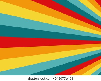 Abstract background vector, vintage geometric lines design, simple colorful lines classic grunge wallpaper.