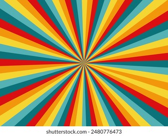 Abstract background vector, vintage geometric lines design, simple colorful lines classic grunge wallpaper.