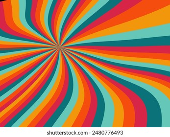 Vector de fondo Abstractas, diseño de líneas geométricas vintage, líneas simples y coloridas Fondo de pantalla grunge clásico.