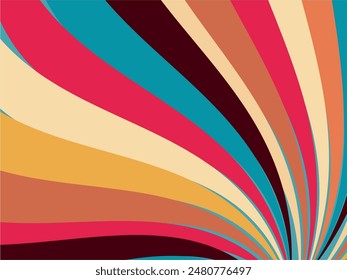 Abstract background vector, vintage geometric lines design, simple colorful lines classic grunge wallpaper.