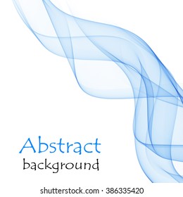 Abstract background with vector wave blue