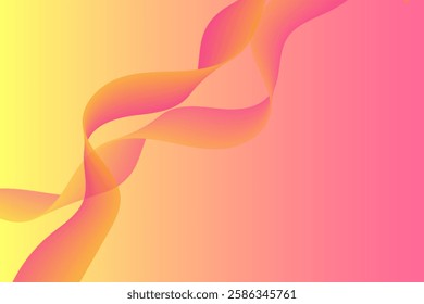 Abstract background of Vector wave lines flowing dynamic colorful isolated on background