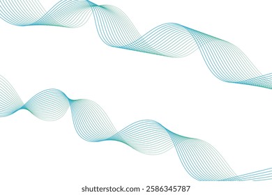 Abstract background of Vector wave lines flowing dynamic colorful isolated on background