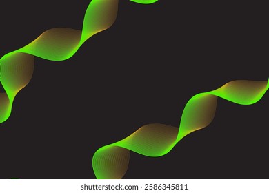Abstract background of Vector wave lines flowing dynamic colorful isolated on background