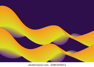 Abstract background of Vector wave lines flowing dynamic colorful isolated on background