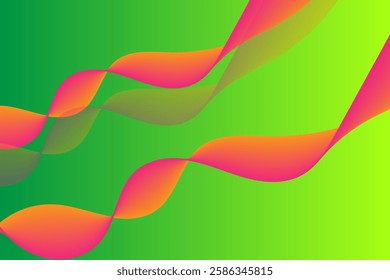 Abstract background of Vector wave lines flowing dynamic colorful isolated on background