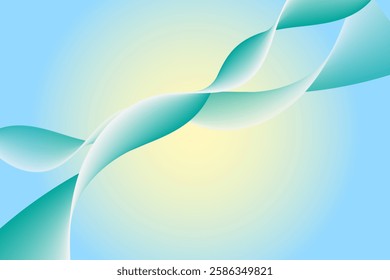 Abstract background of Vector wave lines flowing dynamic colorful isolated on white background for concept of banner, poster, communication, science, music, AI technology