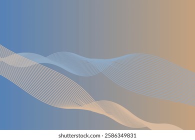 Abstract background of Vector wave lines flowing dynamic colorful isolated on white background for concept of banner, poster, communication, science, music, AI technology