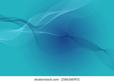 Abstract background of Vector wave lines flowing dynamic colorful isolated on white background for concept of banner, poster, communication, science, music, AI technology, digital, 
