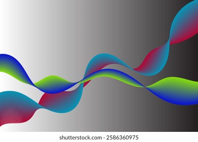 Abstract background of Vector wave lines flowing dynamic colorful isolated on white background for concept of banner, poster, communication, science, music, AI technology, digital, 
