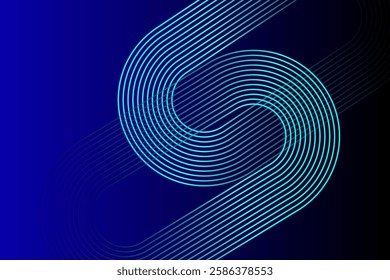 Abstract background of Vector wave lines flowing dynamic colorful isolated on white background for concept of banner, poster, communication, science, music, AI technology, digital, 
