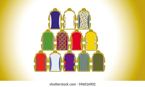Abstract background vector  windows of different colors