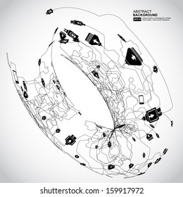 Abstract Background Vector-Interactive multimedia