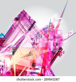 Abstract Background. Vector-Messy colorful lines