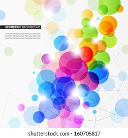 Abstract background with vectors circles.