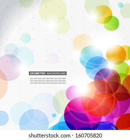 Abstract background with vectors circles.