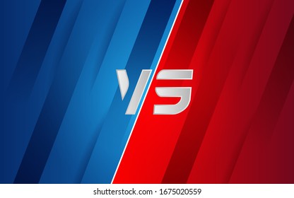 abstract background versus the blue team and the red team