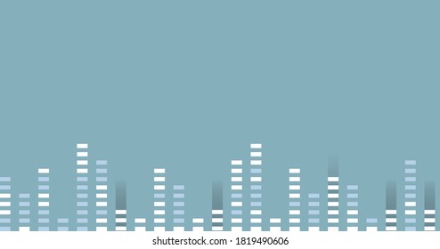 Abstract background with vertical changing  sound scale. Vector. text area. Horizontal background